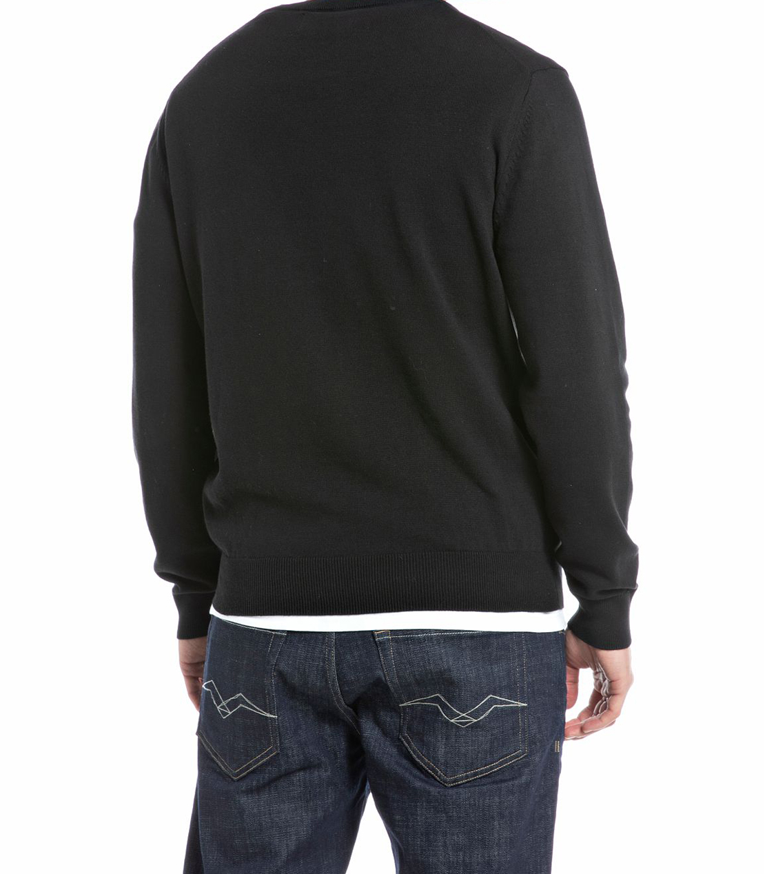 コットンクルーネックセーター 詳細画像 ブラック 2